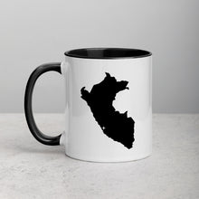 Load image into Gallery viewer, Peru Map Coffee Mug with Color Inside - 11 oz