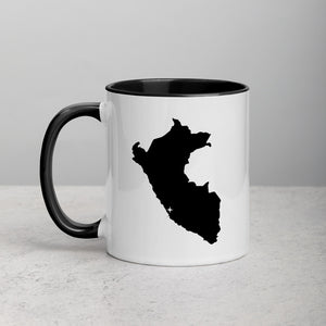 Peru Map Coffee Mug with Color Inside - 11 oz