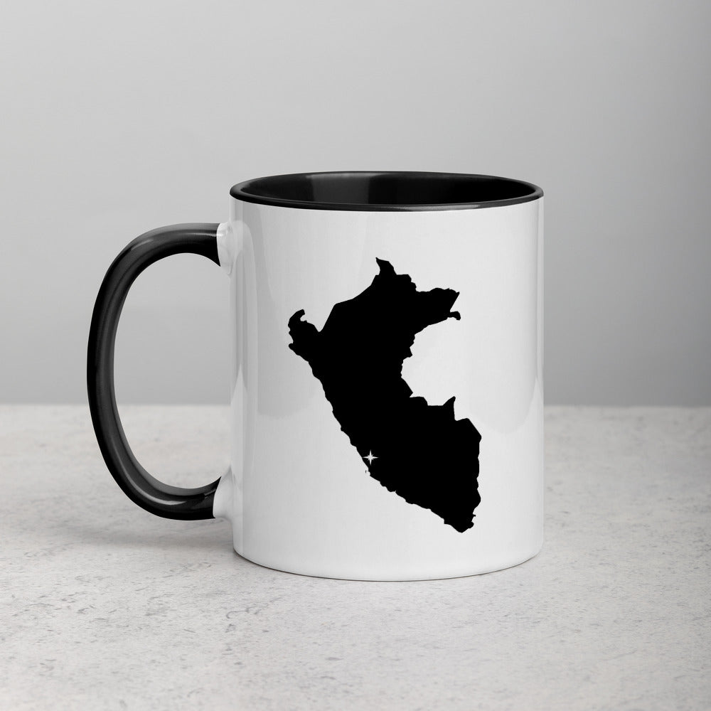 Peru Map Coffee Mug with Color Inside - 11 oz