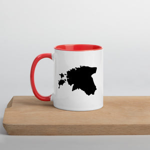 Estonia Map Coffee Mug with Color Inside - 11 oz