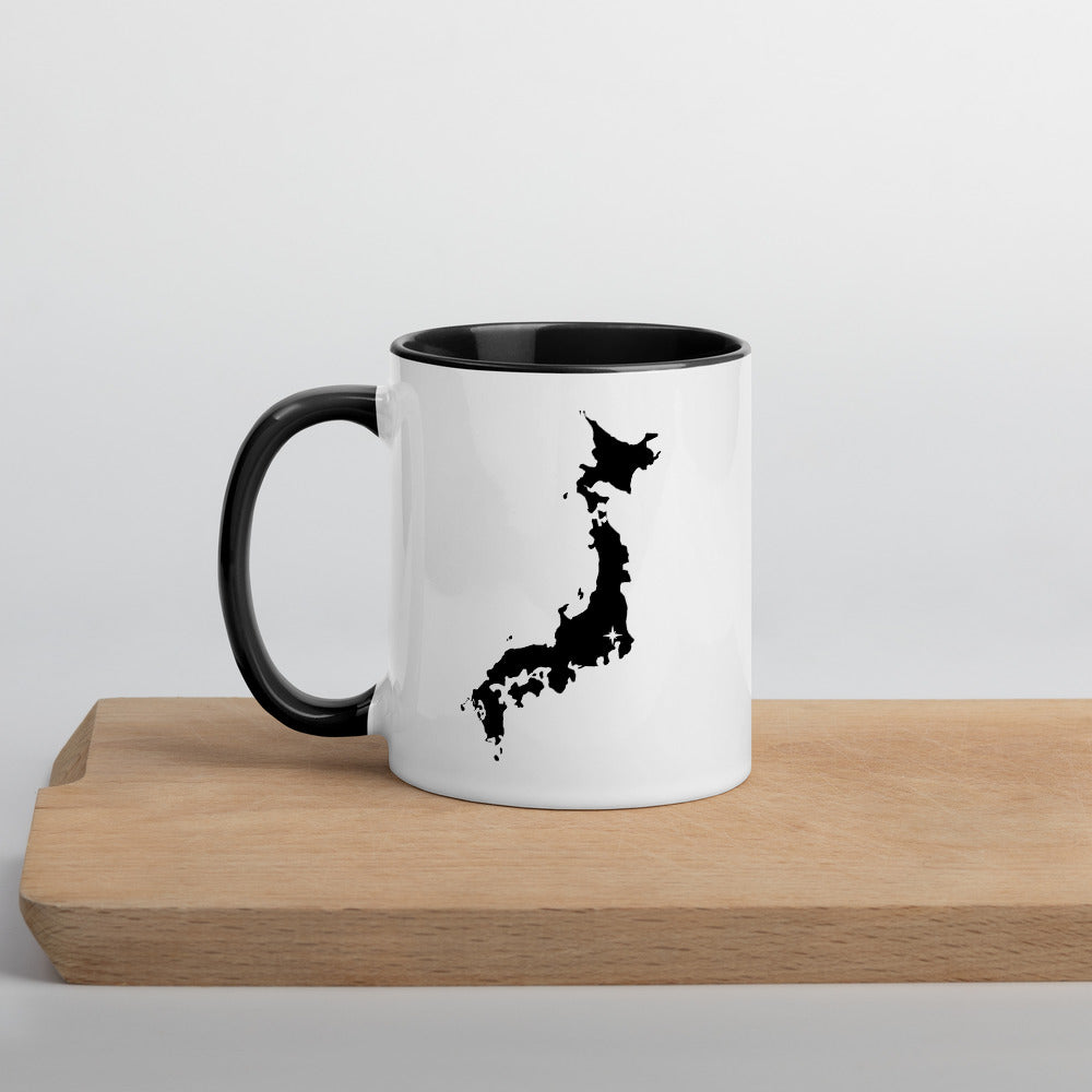 Japan Map Coffee Mug with Color Inside - 11 oz