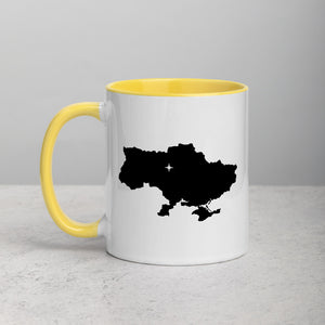 Ukraine Map Coffee Mug with Color Inside - 11 oz