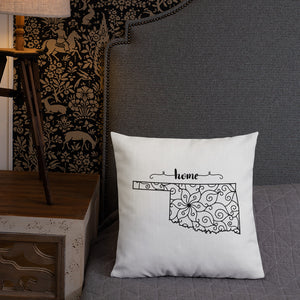 Oklahoma OK State Map Premium Pillow