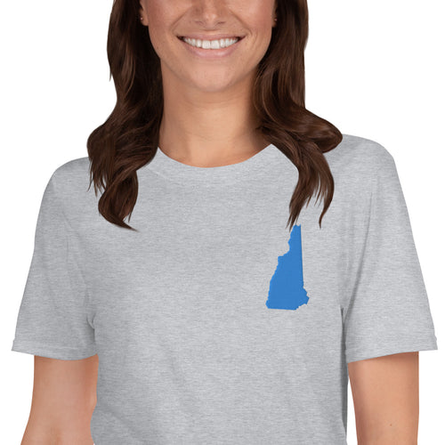 New Hampshire Unisex T-Shirt - Blue Embroidery