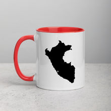 Load image into Gallery viewer, Peru Map Coffee Mug with Color Inside - 11 oz