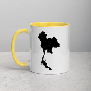 Thailand Map Coffee Mug with Color Inside - 11 oz