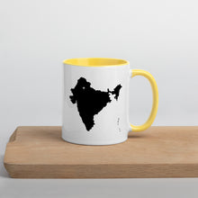 Load image into Gallery viewer, India Map Coffee Mug with Color Inside - 11 oz