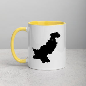 Pakistan Map Coffee Mug with Color Inside - 11 oz