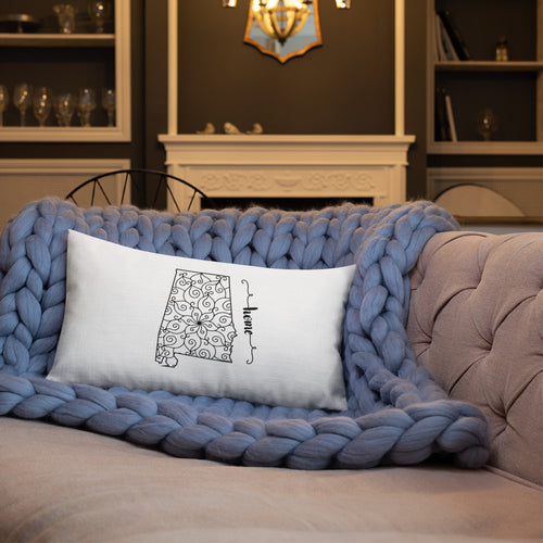 Alabama AL State Map Premium Pillow