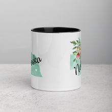 Load image into Gallery viewer, Nebraska NE Map Floral Mug - 11 oz