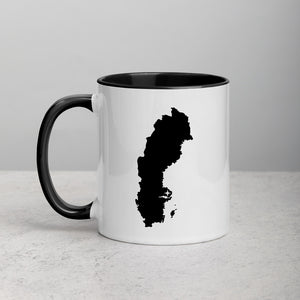 Sweden Map Coffee Mug with Color Inside - 11 oz