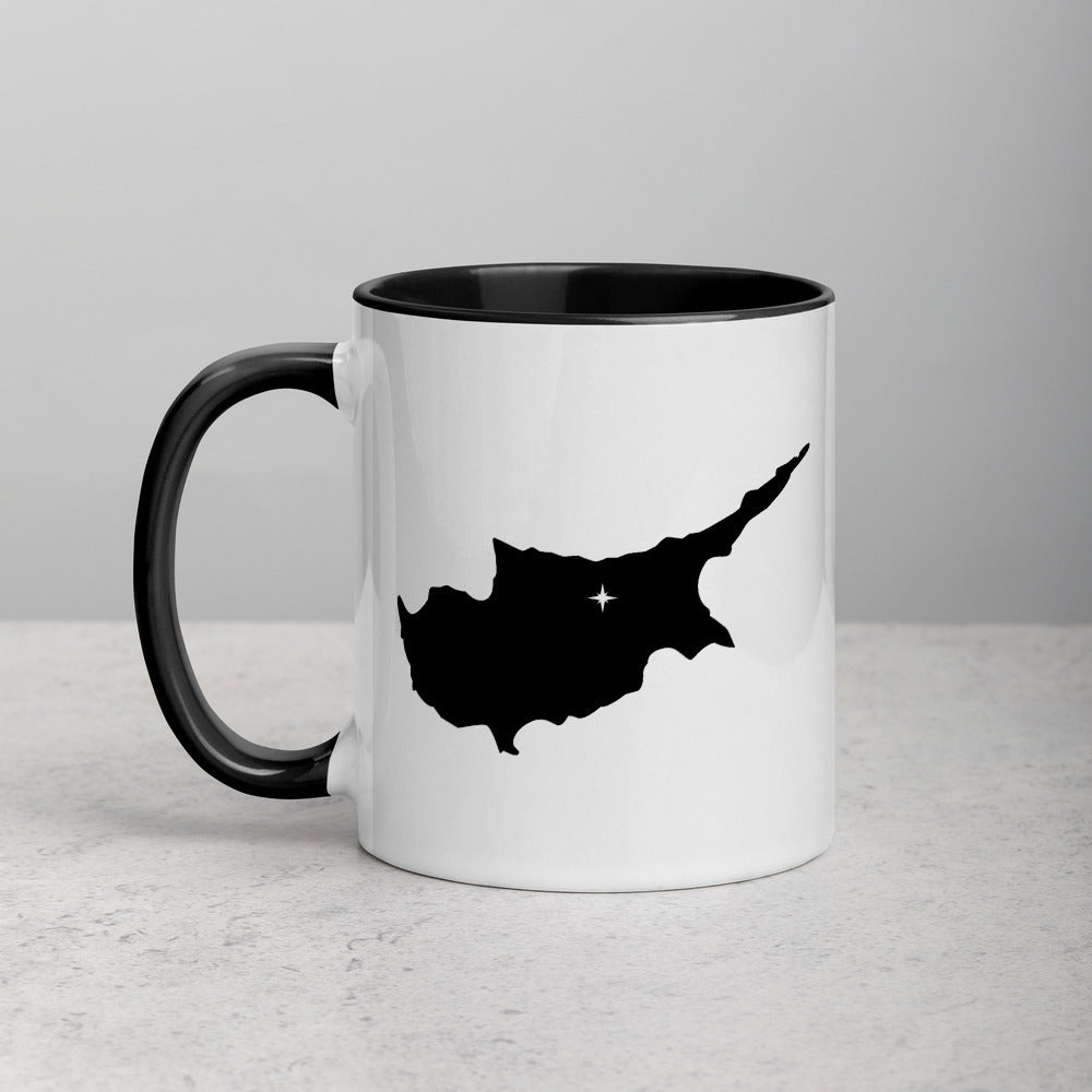 Cyprus Map Coffee Mug with Color Inside - 11 oz