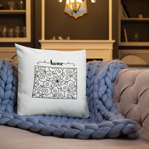 Wyoming WY State Map Premium Pillow