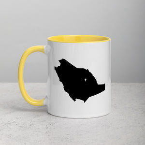 Saudi Arabia Map Mug with Color Inside - 11 oz