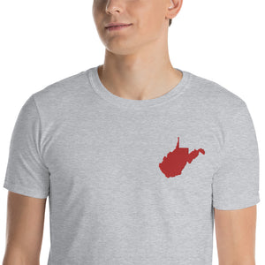 West Virginia Unisex T-Shirt - Red Embroidery
