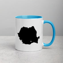 Load image into Gallery viewer, Romania Map Coffee Mug with Color Inside - 11 oz