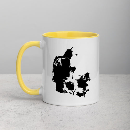 Denmark Map Coffee Mug with Color Inside - 11 oz