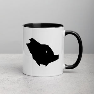 Saudi Arabia Map Mug with Color Inside - 11 oz