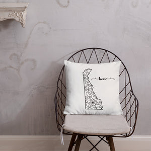 Delaware State Map Premium Pillow - MissionMint