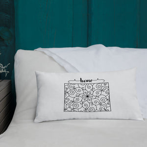 Wyoming WY State Map Premium Pillow
