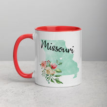 Load image into Gallery viewer, Missouri MO Map Floral Mug - 11 oz