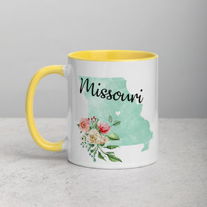 Missouri MO Map Floral Mug - 11 oz