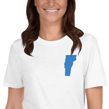 Load image into Gallery viewer, Vermont Unisex T-Shirt - Blue Embroidery