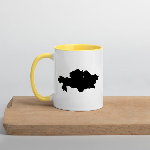 Kazakhstan Map Mug with Color Inside - 11 oz