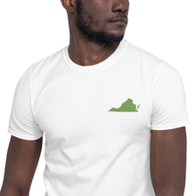 Load image into Gallery viewer, Virginia Unisex T-Shirt - Green Embroidery