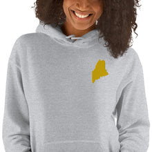 Load image into Gallery viewer, Maine Embroidered Unisex Hoodie - Gold