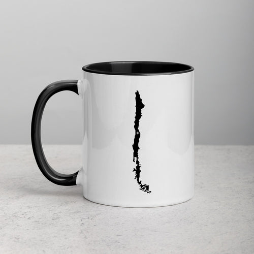 Chile Map Coffee Mug with Color Inside - 11 oz