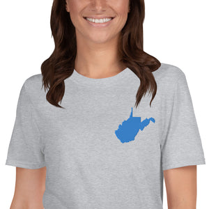 West Virginia Unisex T-Shirt - Blue Embroidery