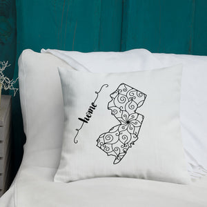 New Jersey NJ State Map Premium Pillow