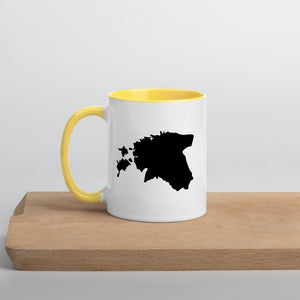 Estonia Map Coffee Mug with Color Inside - 11 oz