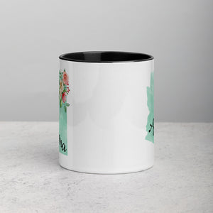 Arizona AZ Map Floral Mug - 11 oz