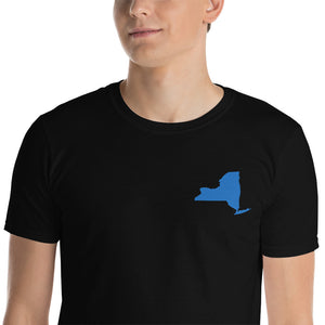 New York Unisex T-Shirt - Blue Embroidery