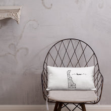 Load image into Gallery viewer, Delaware State Map Premium Pillow - MissionMint