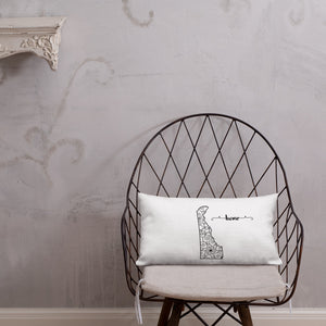 Delaware State Map Premium Pillow - MissionMint