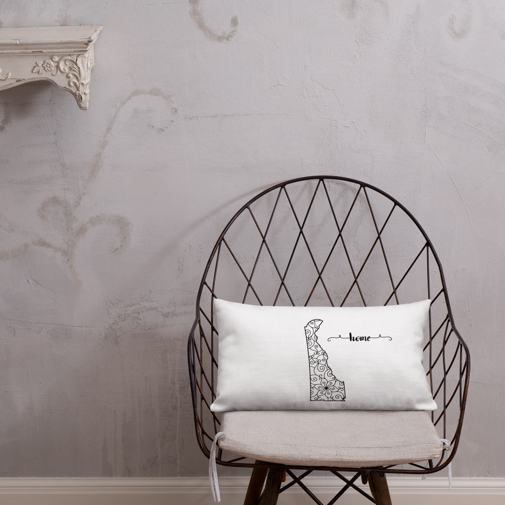 Delaware State Map Premium Pillow - MissionMint