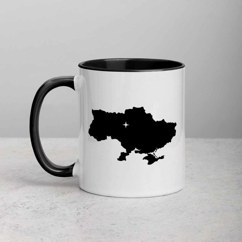 Ukraine Map Coffee Mug with Color Inside - 11 oz