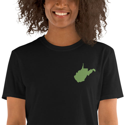 West Virginia Unisex T-Shirt - Green Embroidery