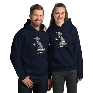 United Kingdom England UK Map Unisex Hoodie Home Country Pride Gift