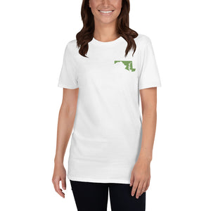 Maryland Unisex T-Shirt - Green Embroidery
