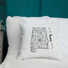 Load image into Gallery viewer, Alabama AL State Map Premium Pillow