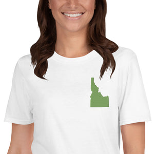 Idaho Unisex T-Shirt - Green Embroidery