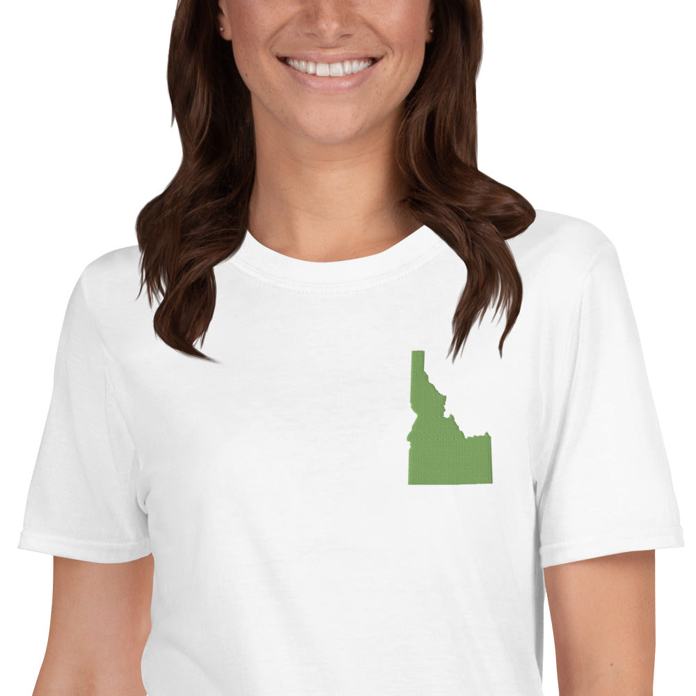 Idaho Unisex T-Shirt - Green Embroidery