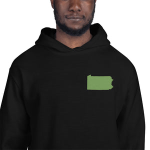 Pennsylvania Embroidered Unisex Hoodie - Green