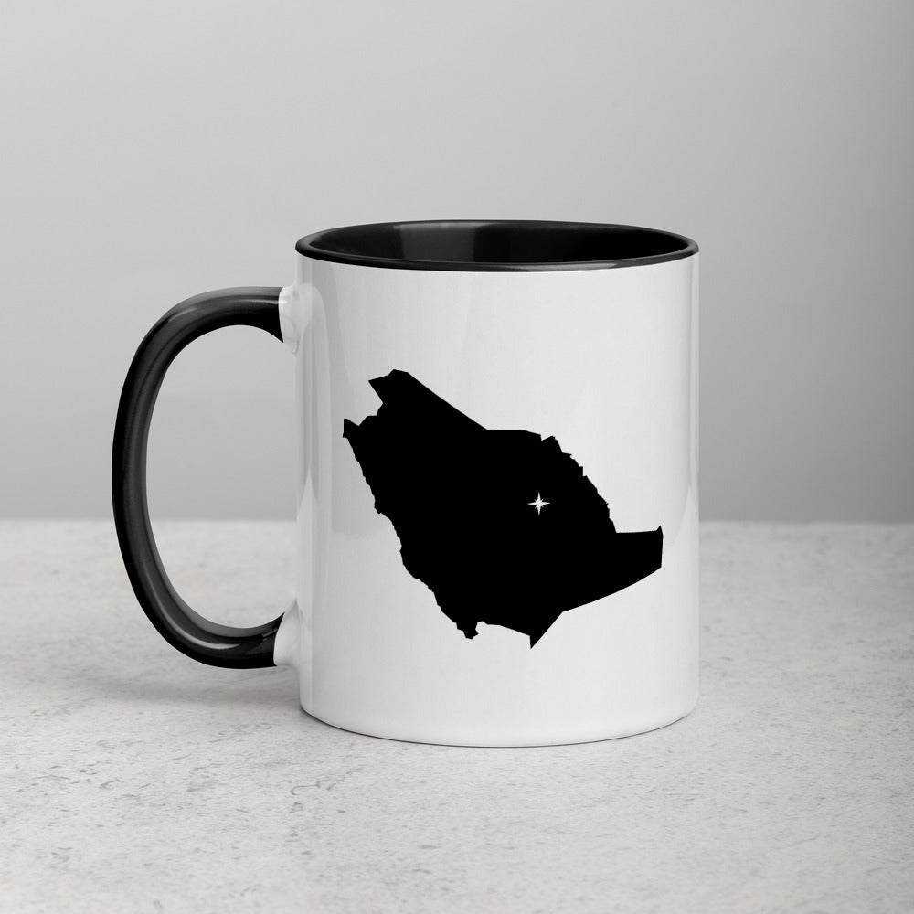 Saudi Arabia Map Mug with Color Inside - 11 oz