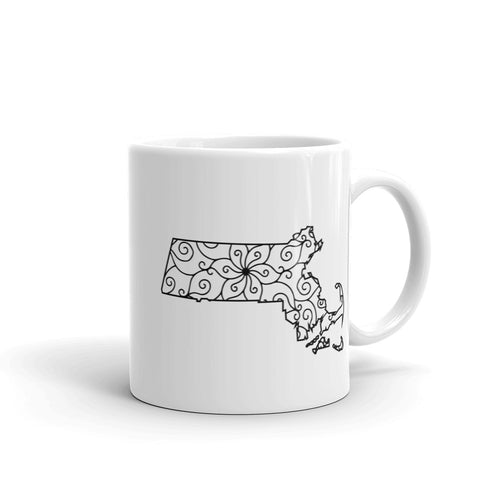 Massachusettes MA Mandala Mug