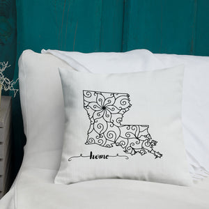 Louisiana LA State Map Premium Pillow
